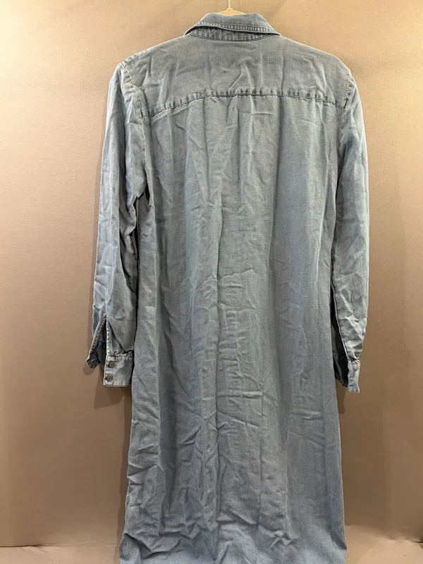 Loft size 6 button down chambray Shirt Dress midi fall style women’s - Image 5