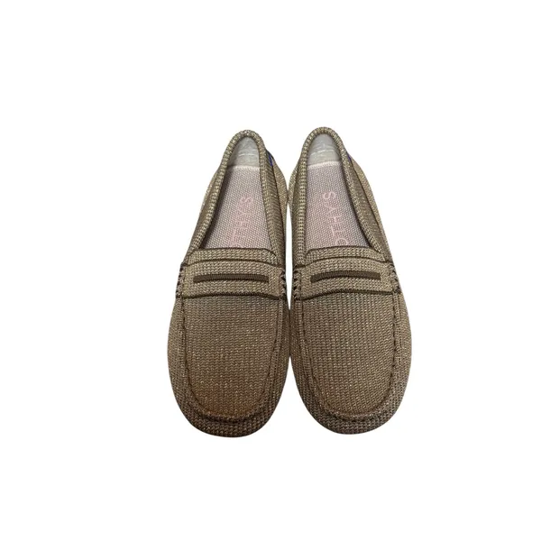 Rothy’s The Driver Metallic Gold Bronze Knit Loafers Women’s 7 Washable - Image 2