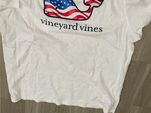 Vineyard Vines White Short-Sleeve Tee with American Whale Pocket Logo - Image 3