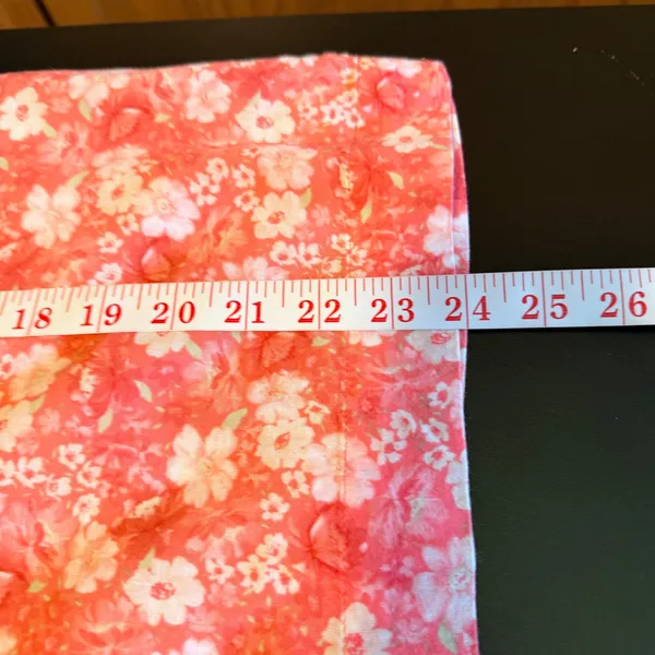 Emma James Size 14‎ Floral Button Down Shirt Peachy Pink 3/4 Sleeve Blouse - Image 8