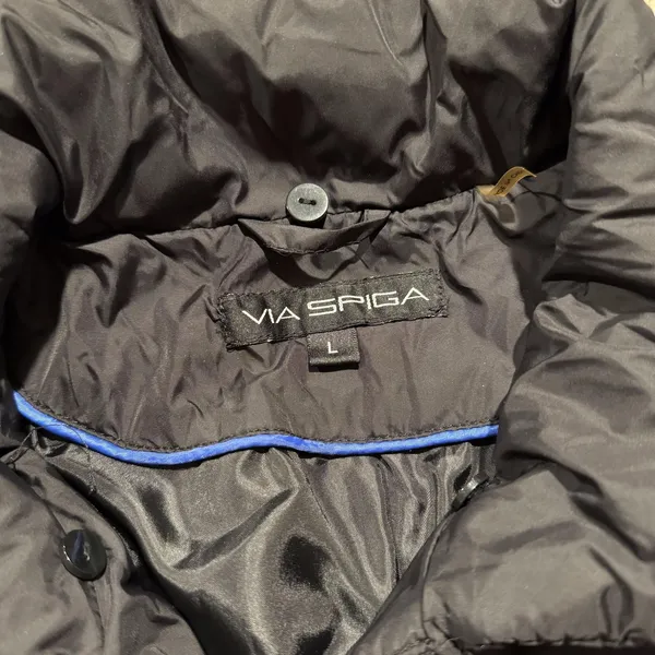Via Spiga Coat Puffer Down Quilted Minimalist Streetwear Gorpcore‎ Black Large - Image 5