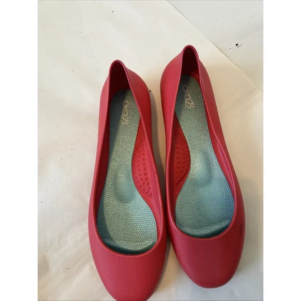 Oka B Taylor Ballet Flats Mary Jane Matte Cherry Size‎ 9 EU 39 Made U.S.A - Image 3