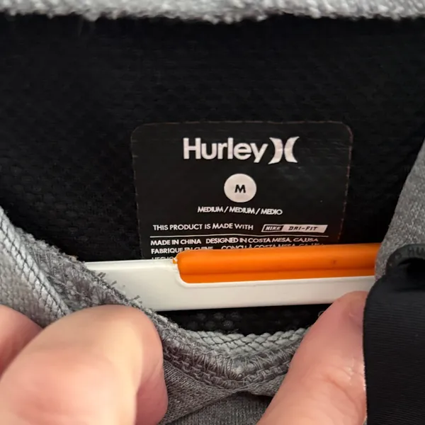 Hurley Charcoal and Black Women's Hoodie - Image 2