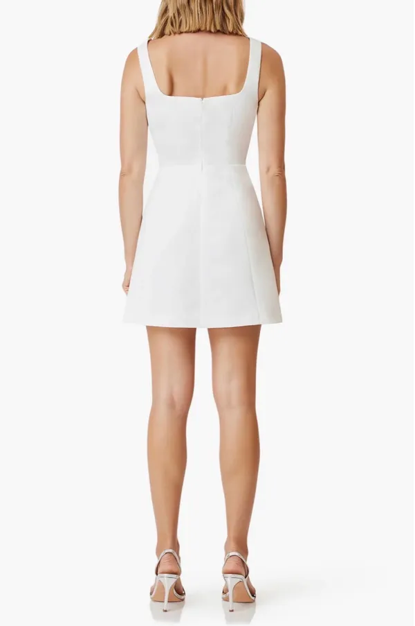 Elliatt Amelie Square Neck Duchesse Satin Cocktail Mini Dress - Image 2