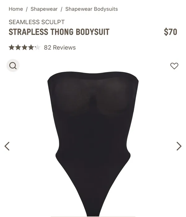 SKIMS Strapless Sculpt Thong Bodysuit - Image 4