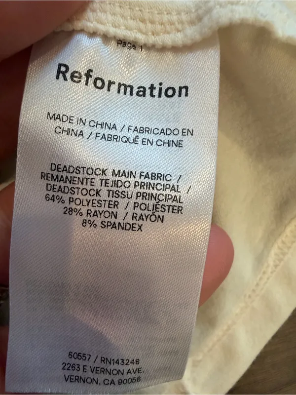 Reformation Off White MockNeck Sleeveless Top Medium - C27-113 - Image 3
