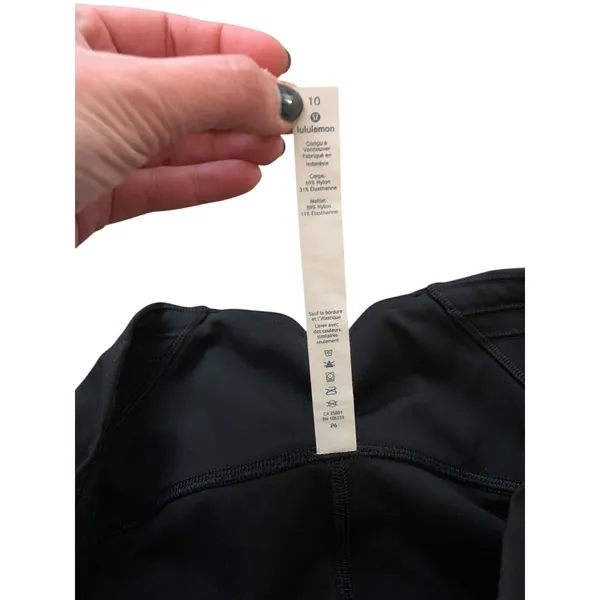 Lululemon Wunder Under High-Rise Mesh Crop 23" -‎ Black - Size 10 - Image 7