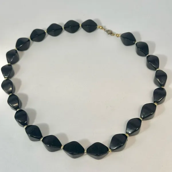 Black beaded necklace Black - Image 3