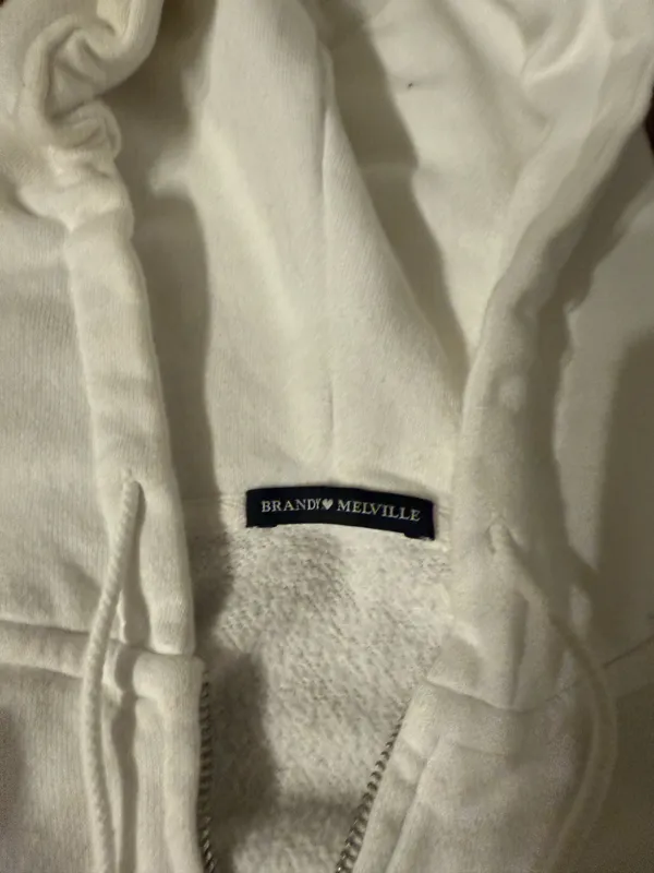 Brandy Melville Cropped Jacket White - Image 2