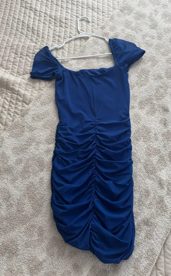 Lucy in the Sky Mini Dress Blue - Image 2