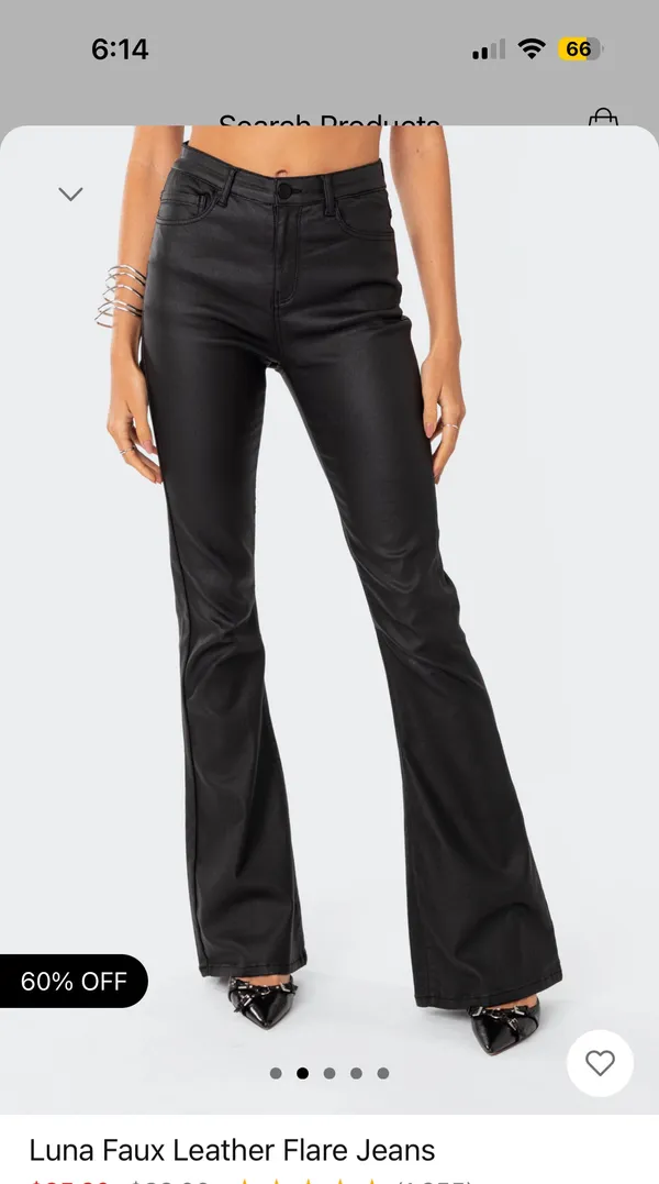 Edikted Luna Leather Pants - Image 4