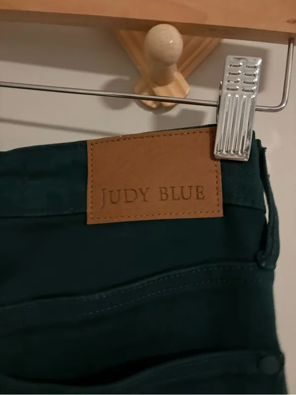 Judy Blue Dark Green Wide Leg Crop Jeans size 27 - Image 5