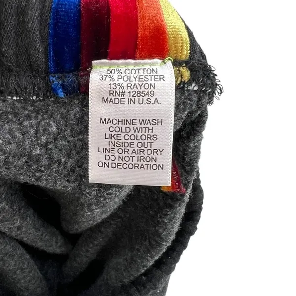 Aviator Nation Classic Sweatpants Velvet Stripes Jogger Gray Black Size Small‎ - Image 13