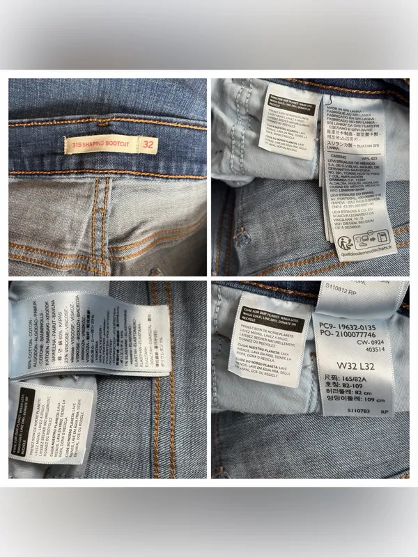 Levi's 315 Shaping Bootcut Jeans Blue Denim Size 32 - Image 7