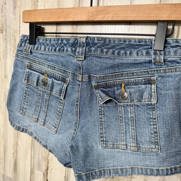 Vintage Y2k Aeropostale Denim Mini Shorts Womens Size 3/4 - Image 5