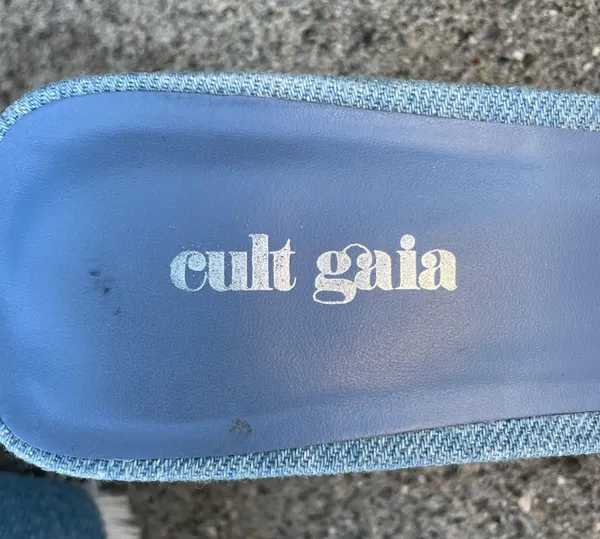 Fae denim fringe slides sandals size IT 39 US 9 - Image 10