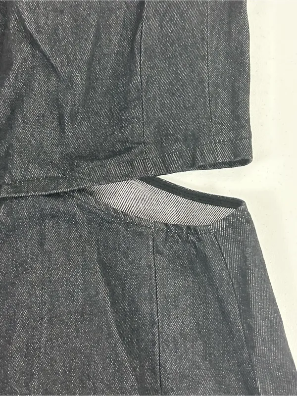 Zara Side Cut Out Black Denim Dress Size S NWT - Image 9