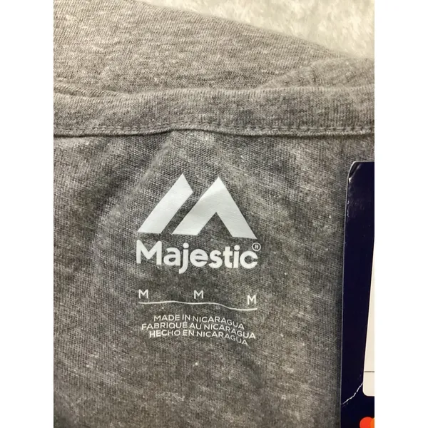 Majestic Atlanta Braves MLB‎ Womens Medium Gray V-Neck Graphic T-Shirt NWT - Image 6