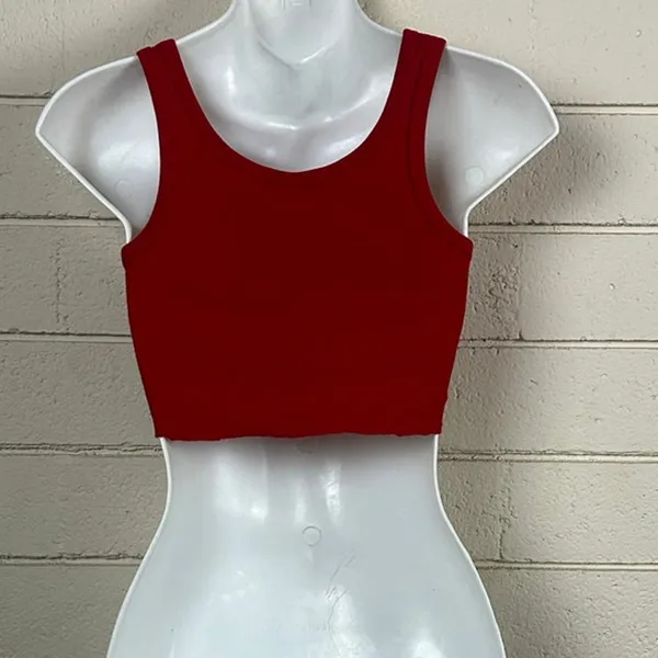 Brandy Melville Red Cropped Tank one size - Image 2