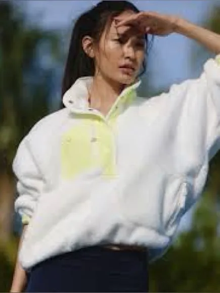 New Free People Hit the slopes pullover Colorblock Fleece jacket Small - Image 2