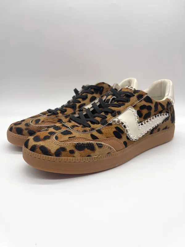 Dolce Vita Notice Stitch Sneakers Dark Leopard Calf Hair Size 9.5 NWOB - Image 10