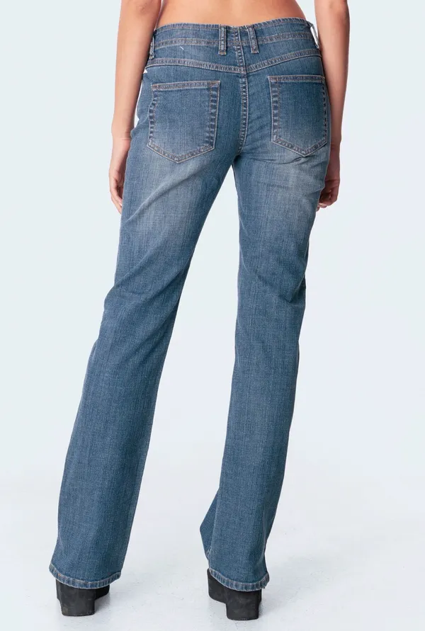 Edikted Aubrey Low-Rise Jeans  - Image 2