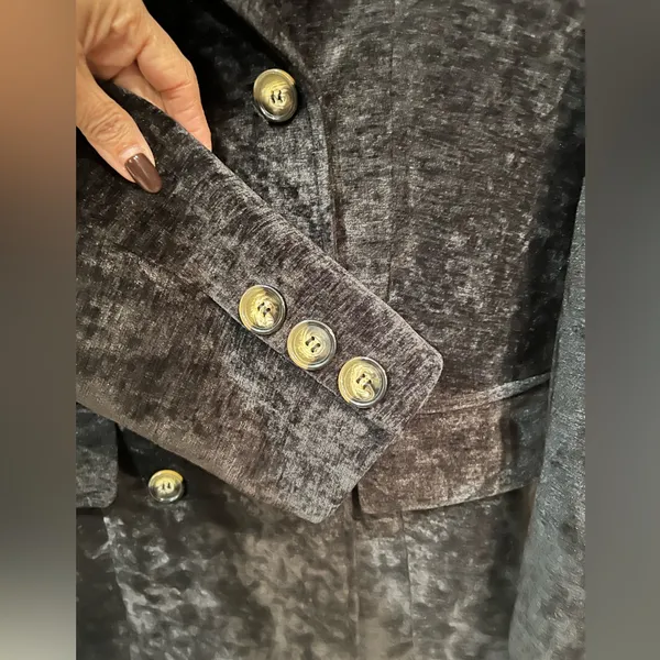 COMMENSE Retro Velvet Blazer COLOR - Black, Size Small NWT Oversized - Image 8