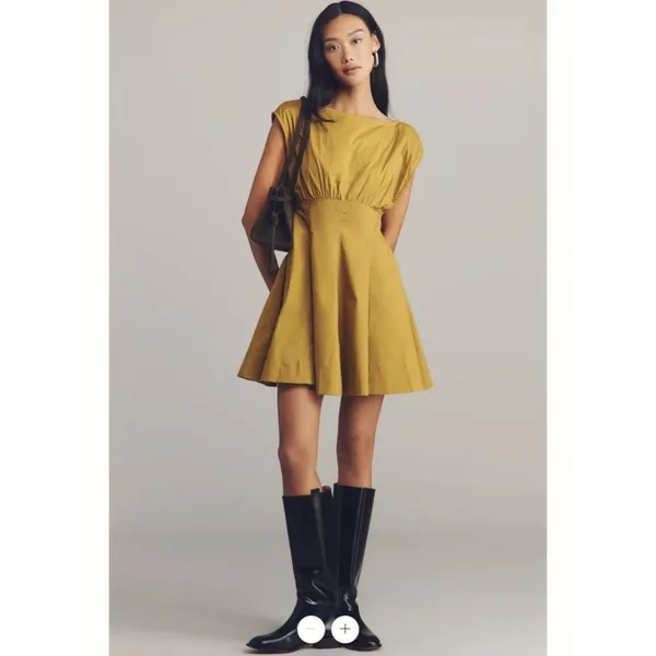 Anthropologie Maeve Sleeveless Waisted Poplin Mini Dress - Image 3