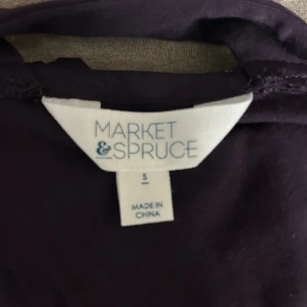 Market & Spruce Maroon V-Neck Dolman Tunic with Back Strap - Image 3