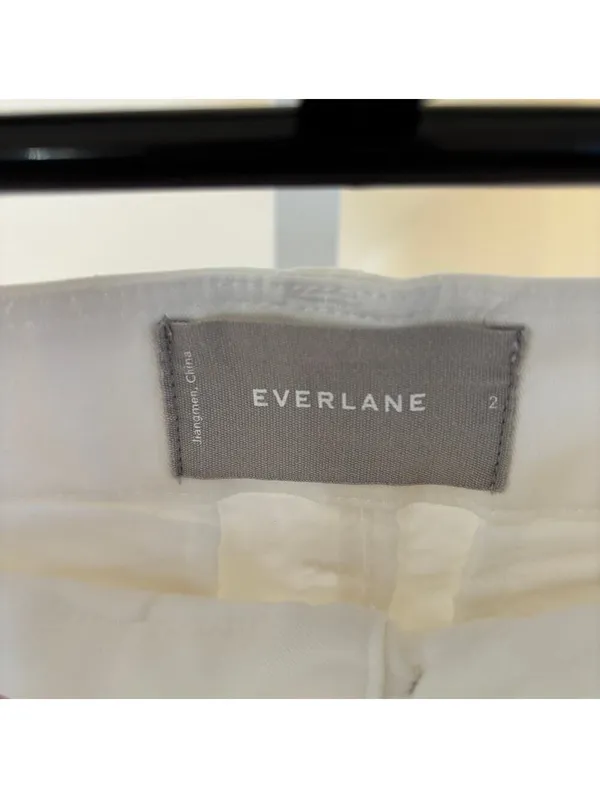 Everlane EUC Women's Off White Straight Cropped Chino Pants Size 2 - Image 2