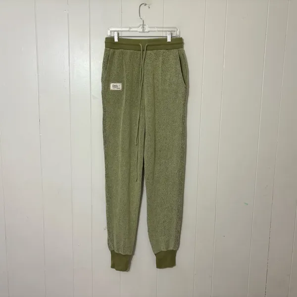People of Leisure Green Joggers Size L Organic Cozy Lounge Sweatpants - Image 2