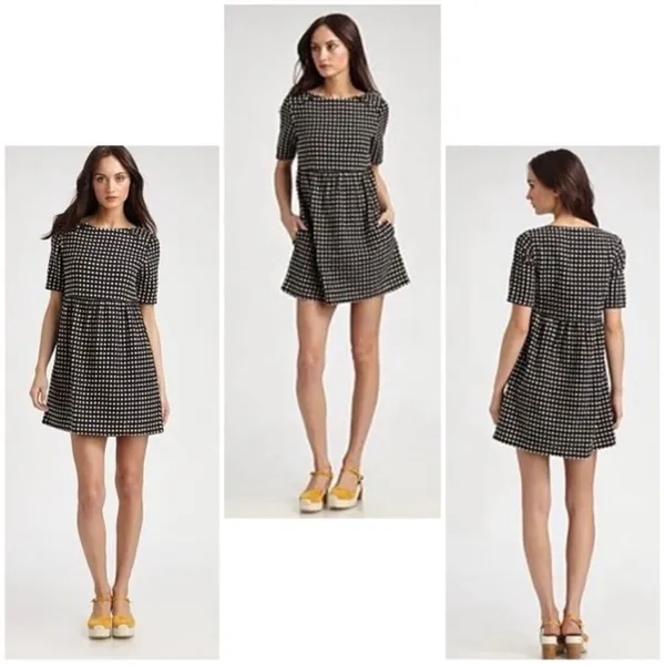 Ace&Jig Black and White polka dot Checkered mini Dress - Image 14