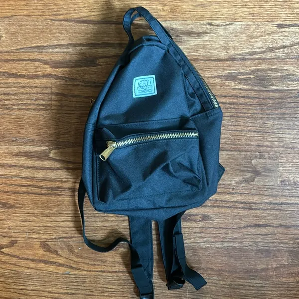 NWOT Herschel Supply Co BACKPACK black‎ fabric NOVA mini - Image 2