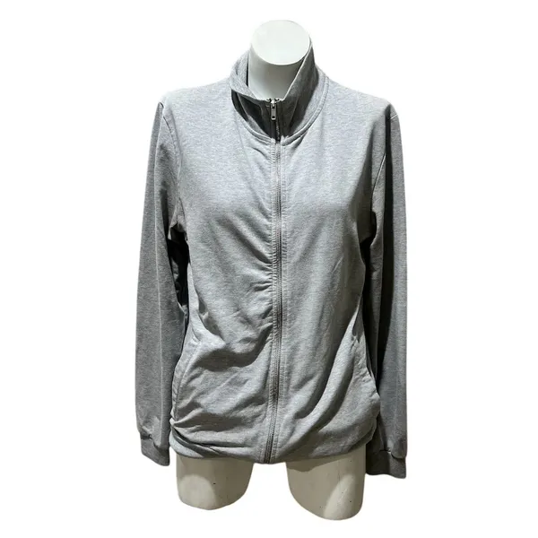 ASOS Women's Gray Zip-Up Jacket Size M Casual Mid-Length Long Sleeve - Image 3