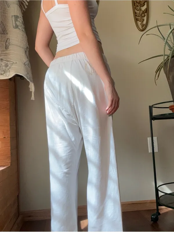 PINK White Wide Leg 2008 Sweatpants - Image 9
