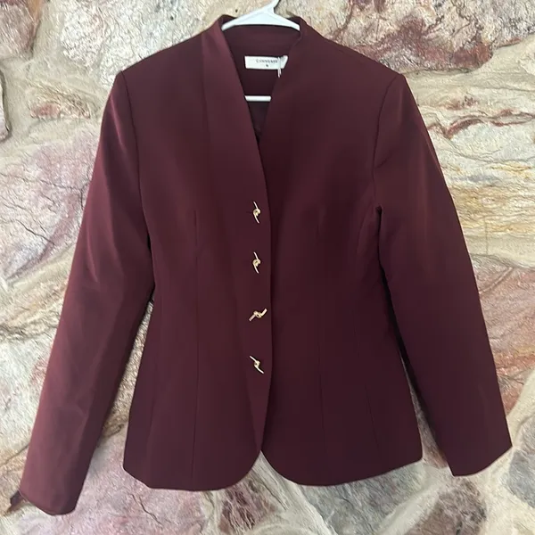 Commense Metal Decor Piping Blazer size M Purple Size M - Image 3