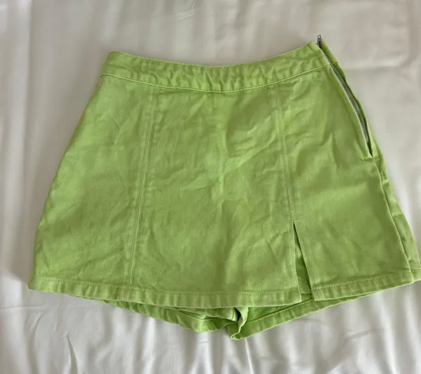 English Factory Green Denim Skort - Image 2