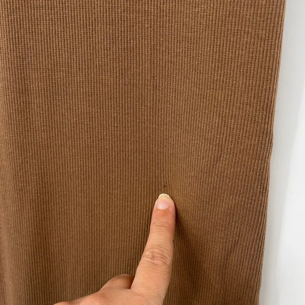 Signature 8 Mocha Ribbed Bodycon Maxi Dress Small Clean Girl Minimalist Neutral - Image 5