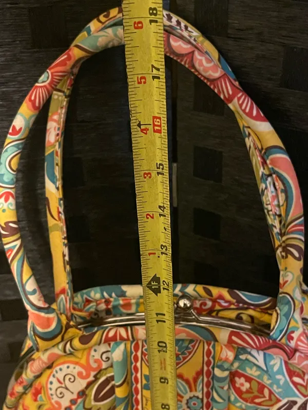 VERA BRADLEY PROVENCAL Eloise Kisslock Purse 9.5 x 12 x 4.5 Preloved - Image 8