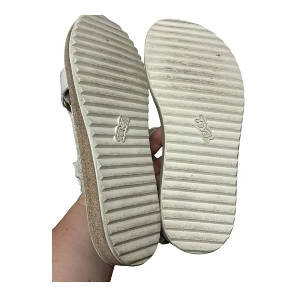 Teva Sandals Women's Size 8 Canvas Midform Platform White - Image 3