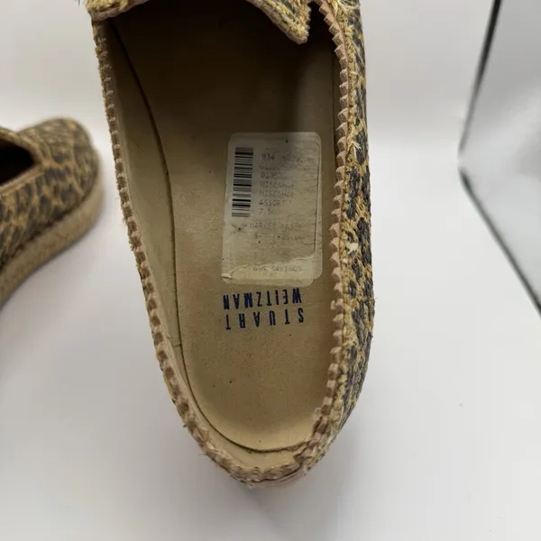 Stuart Weitzman Leopard Espadrille Flats‎ Shoes Women's Size 7.5M - Image 8