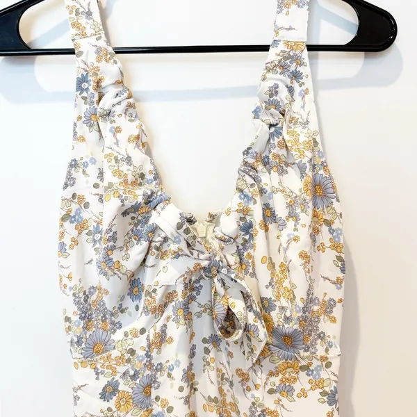 Abercrombie & Fitch Floral Midi Slip Dress XS Cottagecore Boho Rustic Ruffles - Image 3
