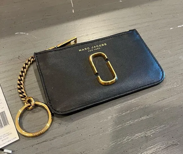 Marc Jacobs Black Coin Card Key Pouch Wallet - Image 5