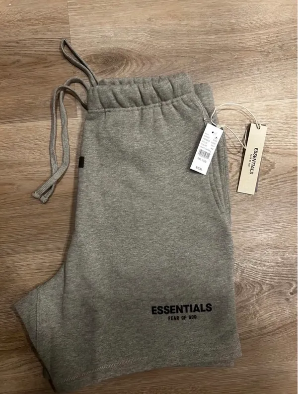 Essentials Small dark oat shorts new Gray - Image 2