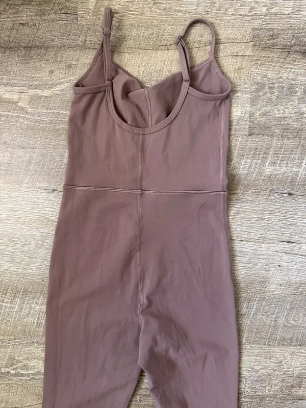 Aritzia Wilfred Free Taupe Freestyle Flare Jumpsuit Size XS - Image 6