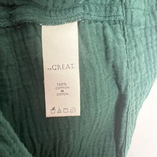 THE GREAT- The Gauze Bonfire Shorts Dark Forest Size S - Image 6