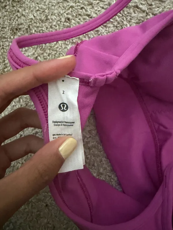 Pink Lululemon Sports Bra - Image 3