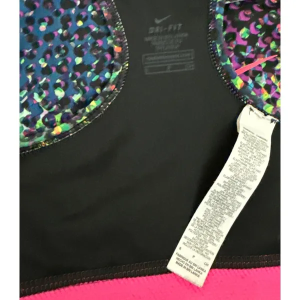 Nike Pro Classic Medium Impact Kaleidoscope Athletic Sports Bra Women's Small - Image 3