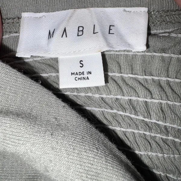 Boutique Mable light gray tie front crop top Small - Image 7