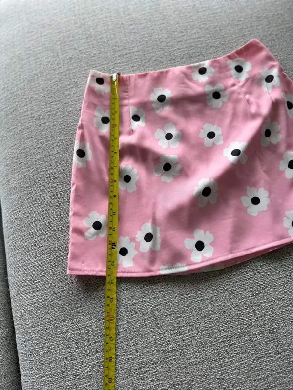 Princess Polly Pink Daisy A-Line Mini‎ Skirt - Image 5